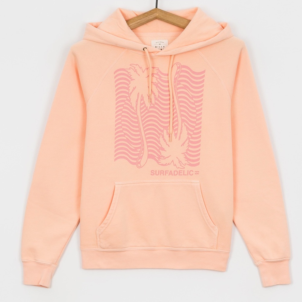 Billabong Peach Surfadelic Hoodie size Medium